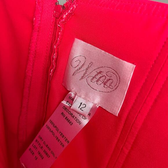Wtoo Bright Pink Gown size 12 - Picture 4 of 5